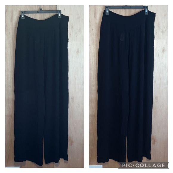 Lauren Ralph Lauren Crinkle Smocked Pant Black XL - Picture 2 of 10